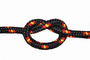 Lina pleciona polipropylenowa 5mm czarno/żółto/czerwona