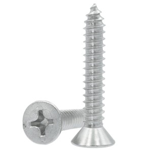 Cross recessed countersunk head tapping screws  DIN 7982 A2 2,2x13