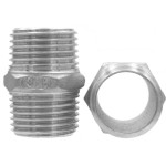 Stainless steel hexagon nipple 1 1/2"