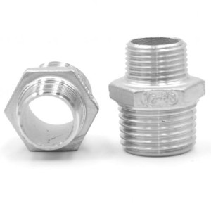 1/4 x 1/8 Reducer Hex Nipple M/M steel 316