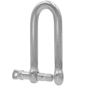 Stainless steel Long D- Shackle Ø 8mm stainless steel