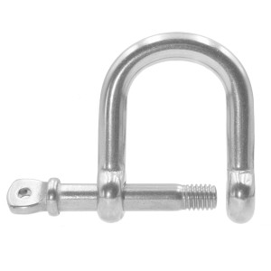 Wide D shackle Ø 10mm stainless steel