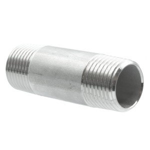 Stainless steel barrel nipple 1 0/0" - 100mm
