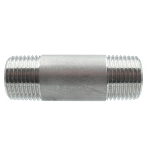 Stainless steel barrel nipple 2 0/0" - 200mm