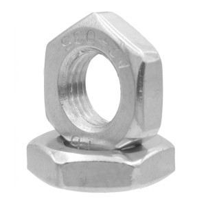 M16×1.5 Stainless Steel Thin Fine-Thread Nut DIN 439 A2