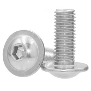 M10×30 Stainless Steel Button-Head Flange Socket Screw ISO 7380 A2