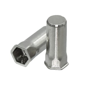 Hex Body Rivet Nuts CSK reduced Head Close End M5 Stainless Steel A2 