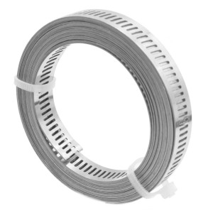 12.7 mm Perforated Stainless Steel Worm-Drive Tape W4 | 30 m | AISI 304