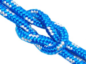 Lina pleciona polipropylenowa 5mm niebiesko/biała