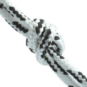 Lina pleciona polipropylenowa 10mm biało/czarna