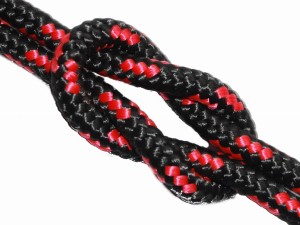 Lina pleciona polipropylenowa 8mm czarno/czerwona