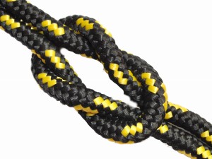 Lina pleciona polipropylenowa 10mm czarno/żółta